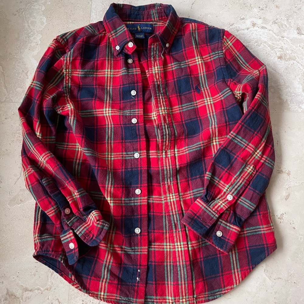 Boys Ralph Lauren 💯 cotton flannel shirt